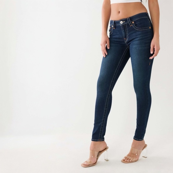 Like New! [True Religion] Jennie Curvy Mid Rise Dark Skinny Jeans | 27 Small 4 - Picture 15 of 16